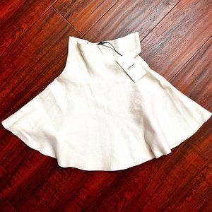 Zara Knit White Miniskirt